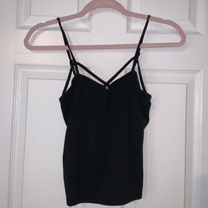 Black Strappy Heart & Hips Tank Top
